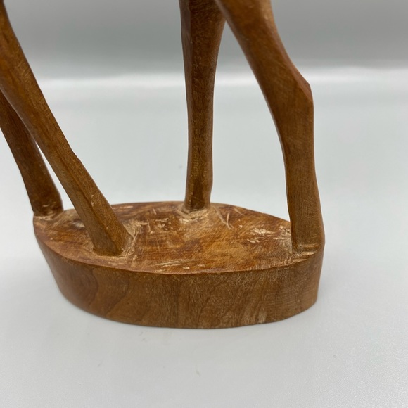 Vintage Wooden Carved Antelope Gazelle Standing 12” Tall Ornament Home Decor - Picture 2 of 8